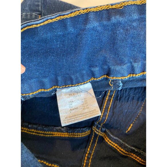 Womens Ava & Viv Blue Denim Skinny Jeans Size 14W - Picture 4 of 4